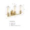 Designers Fountain Skylar 24.5 in. 3-Light Brushed Gold Vanity Light with Clear Glass Shades for Bathrooms D332M-3B-BG - alternate 3